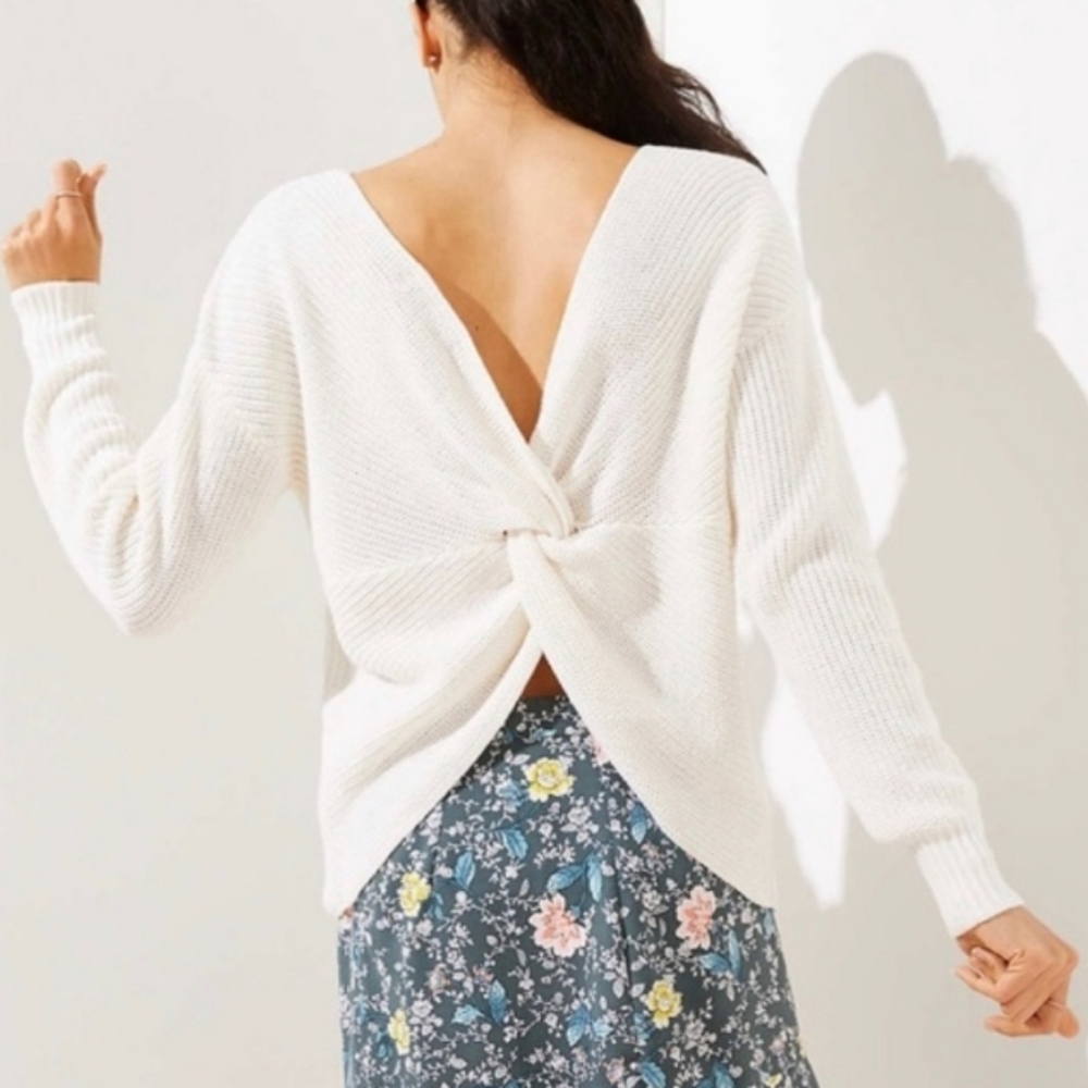 LOFT twist back sweater
